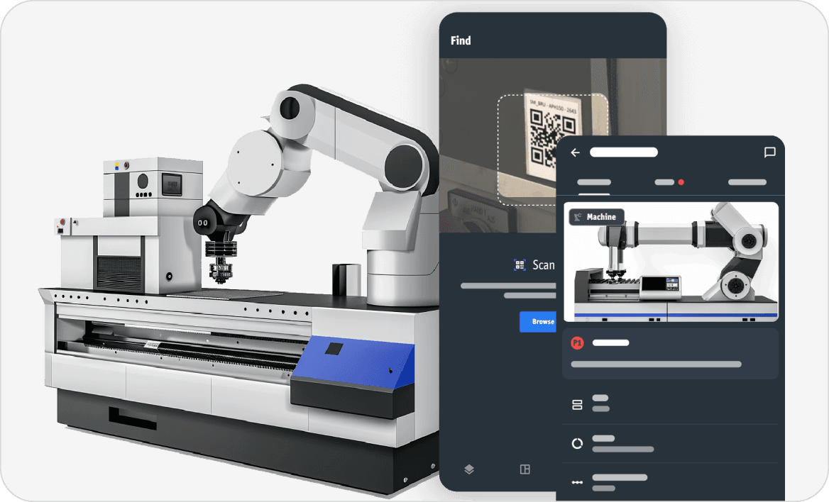 Equip machines with QR codes