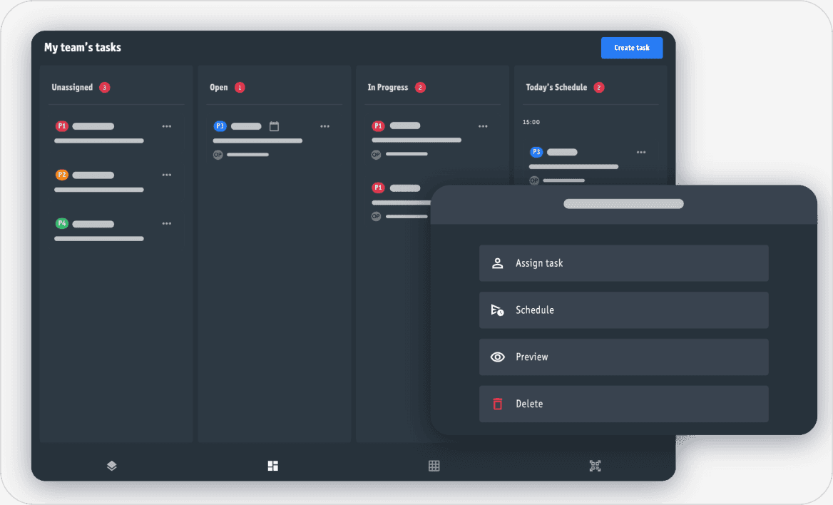 Kanban board for issue management
