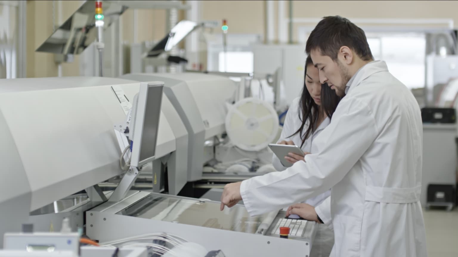 Electronics manufacturing SMT production line