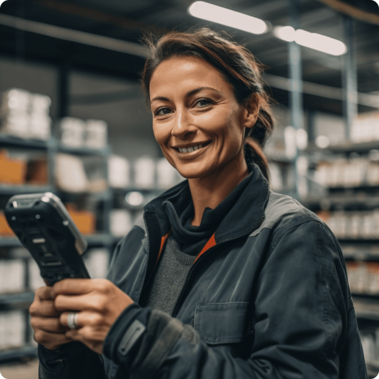 Intralogistics Connected Worker app interface