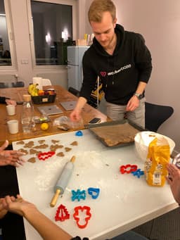 Holiday baking session