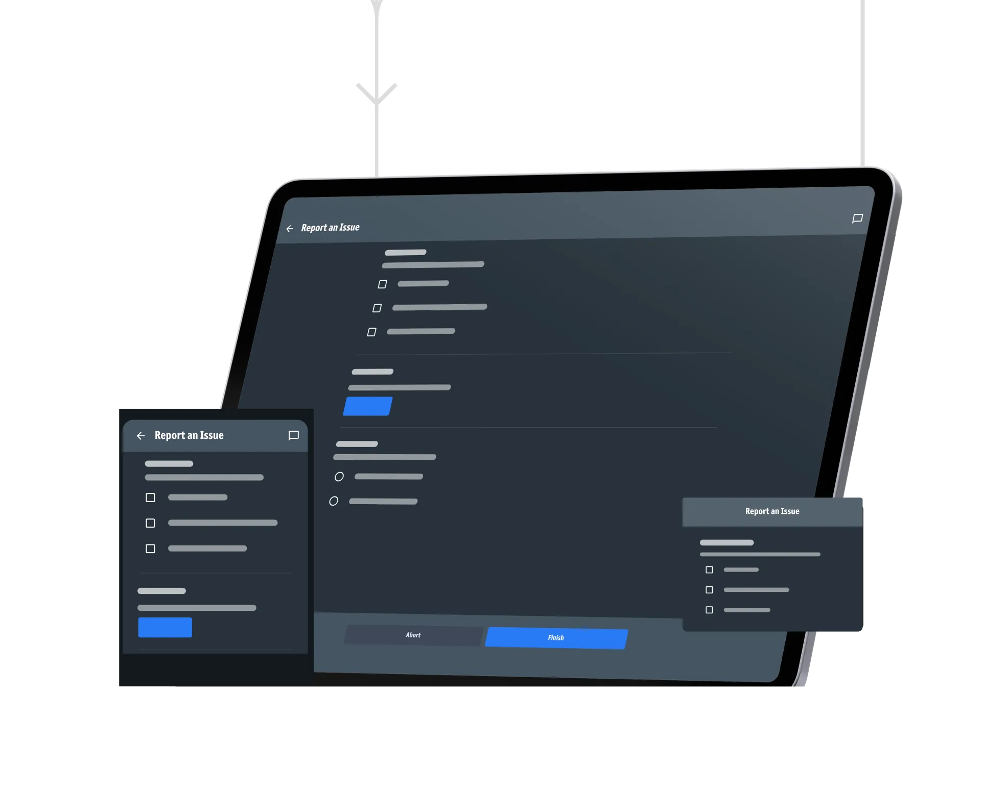 Formulare auf Tablet, Smartphone und Desktop bereitgestellt